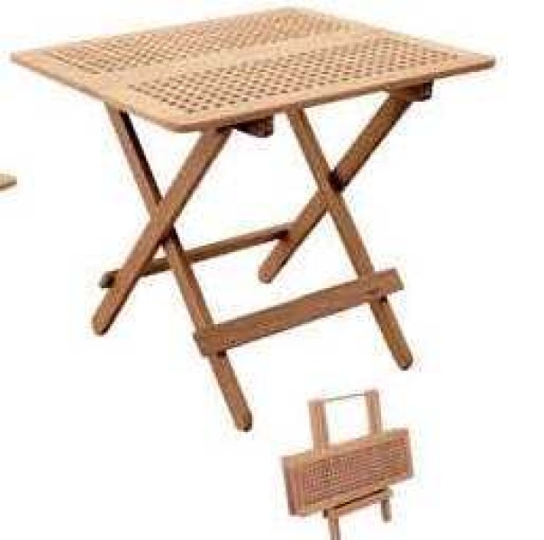 チークテーブル（チーク無垢） チークテーブル／天板四角形・折り畳み