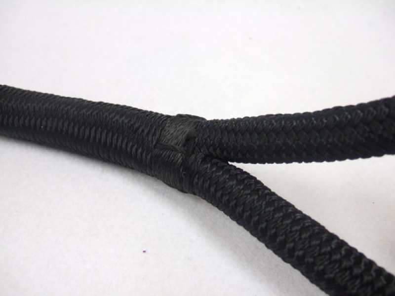 インターコムマリン社 ダブルブレイドブラックラインロープ(アイ付き） 16mm 7.5m　