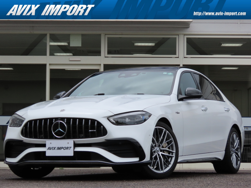 AMG Cクラス C43 4MATIC+ BSG搭載ﾓﾃﾞﾙ 新車保証継承付 ﾊﾟﾉﾗﾏSR 黒革 HUD ｼｰﾄﾋｰﾀｰ ﾍﾞﾝﾁﾚｰｼｮﾝ 3DBurmesterｻｳﾝﾄﾞ MBUX ARﾅﾋﾞ 地ﾃﾞｼﾞ360°ｶﾒﾗ Bｶﾒﾗ ﾚｰﾀﾞｰｾｰﾌﾃｨ ACC LKA AMG19AW 禁煙 1ｵｰﾅｰ
