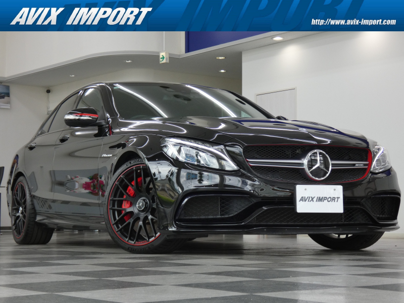 AMG Cクラス C63 S Edition 1 限定車 EXC-PKG V8ﾂｲﾝﾀｰﾎﾞ 右H正規D車 専用ｴｸｽﾃﾘｱ＆ｲﾝﾃﾘｱ 専用黒ﾅｯﾊﾟ革 ｼｰﾄﾋｰﾀｰ 赤ｶｰﾎﾞﾝｲﾝﾃﾘｱ 純正HDDﾅﾋﾞ Burmesterｻｳﾝﾄﾞ Bｶﾒﾗ＆PTS HUD＆ﾚｰﾀﾞｰSP LEDﾗｲﾄ 赤ｷｬﾘﾊﾟｰ 専用19AW