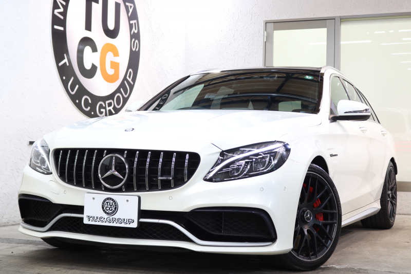 AMG Cクラス C63S ｽﾃｰｼｮﾝﾜｺﾞﾝ  ｴｸｽｸﾙｰｼﾌﾞ&ﾚｰﾀﾞｰｾｰﾌﾃｨPKG　ｷｰﾚｽｺﾞｰ 黒/赤革 ﾊﾟﾉﾗﾏSR HDDﾅﾋﾞTV BT音楽 ﾌﾞﾙﾒｽﾀｰ ﾊﾞｯｸｶﾒﾗ PTS LEDﾗｲﾄ ﾌｯﾄﾄﾗﾝｸOP AMG専用装備&ﾁｭｰﾆﾝｸﾞ 専用ｴｱﾛ&鍛造19ｲﾝﾁAW  7AT　2年保証