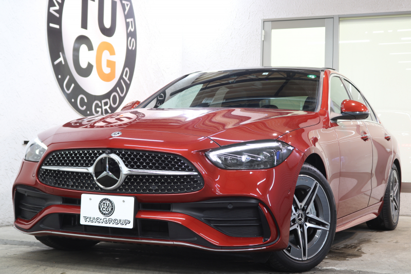 メルセデスベンツ Cクラス C200 4MATIC AVG AMGﾗｲﾝ&ﾚｻﾞｰｴｸｽｸﾙｰｼﾌﾞ&ﾚｰﾀﾞｰｾｰﾌﾃｨPKG　ISG搭載 1ｵｰﾅｰ MEｺﾈｸﾄ ｷｰﾚｽｺﾞｰ 黒&赤本革 ｼｰﾄﾋｰﾀｰ ﾊﾟﾉﾗﾏSR MBUXARﾅﾋﾞTV ｽﾏﾎ連携 360ｶﾒﾗ PTS DIGITALﾗｲﾄ 自動ﾄﾗﾝｸ ﾜｲﾔﾚｽ充電  ﾘｱｱｸｽﾙｽﾃｱﾘﾝｸﾞ 9AT　2年保証付
