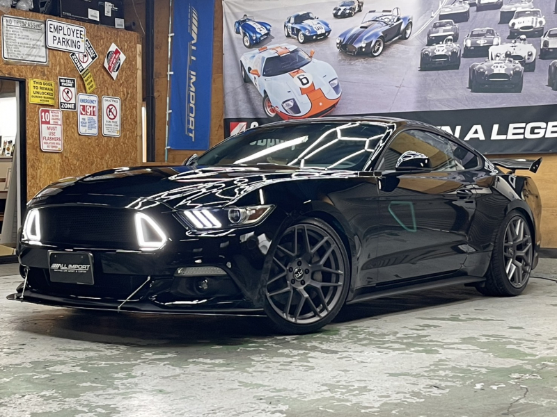 フォード マスタング 正規D車　COBBチューニング　RTR20　APRカーボン　ワンオフマフラー　純正ナビ地デジ　1オーナー