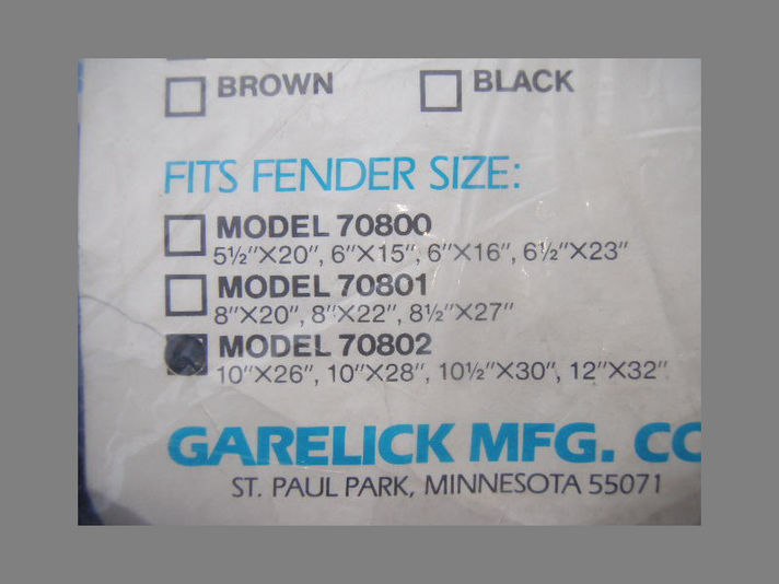 GARELICK MFG フェンダーカバー 70802