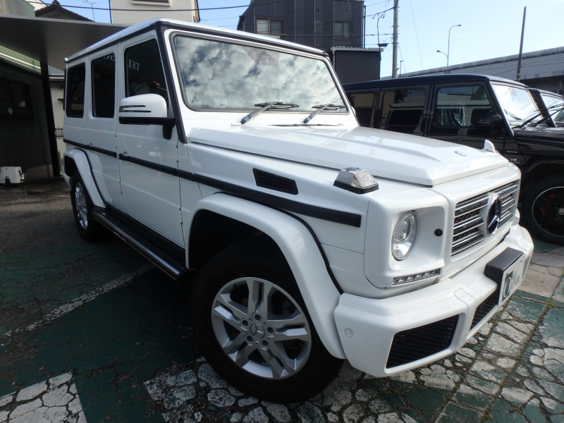メルセデスベンツ Gクラス G350d　ラグジュアリーPKG　ディーラー車　ポーラーホワイト  チェストナットブラウンシート