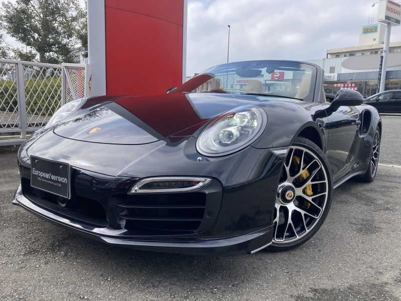 ポルシェ 911(Type991) ターボ S　カブリオレ　ディーラー車　電動オープン　ベージュレザーシート　シートヒーター　ベンチレーション　