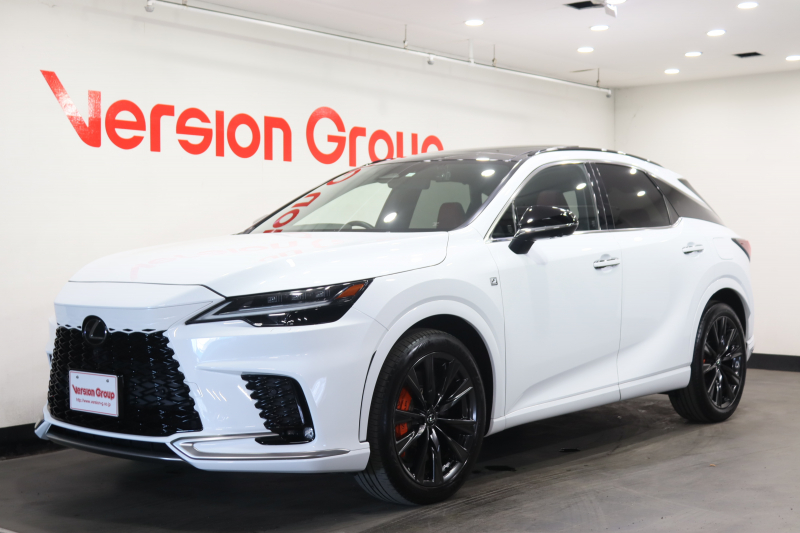 レクサス RX RX350　Fスポーツ　新車保証継承付　ワンオーナー　禁煙車　RX500h専用スポイラー　パノラマルーフ　オレンジキャリパー　デジタルインナーミラー　4WDターボ　メモリーナビ　フルセグ　全周囲カメラ　HUD　21AW