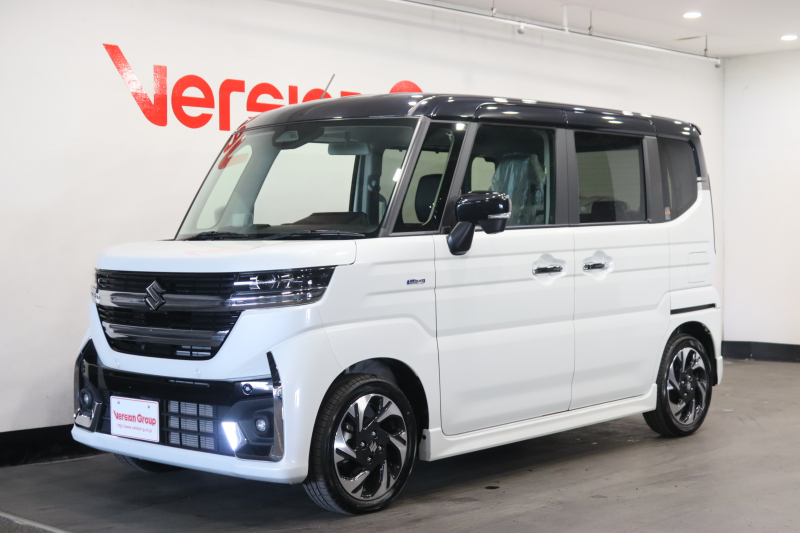 スズキ スペーシア カスタム　ハイブリッド　XSターボ　新車保証継承付　ターボ　メモリ―ナビ　フルセグ　全周囲カメラ　HUD　レーダークルコン　レーンアシスト　クリアランスソナー　衝突被害軽減　シートヒーター　ステアヒーター　オットマン　15AW