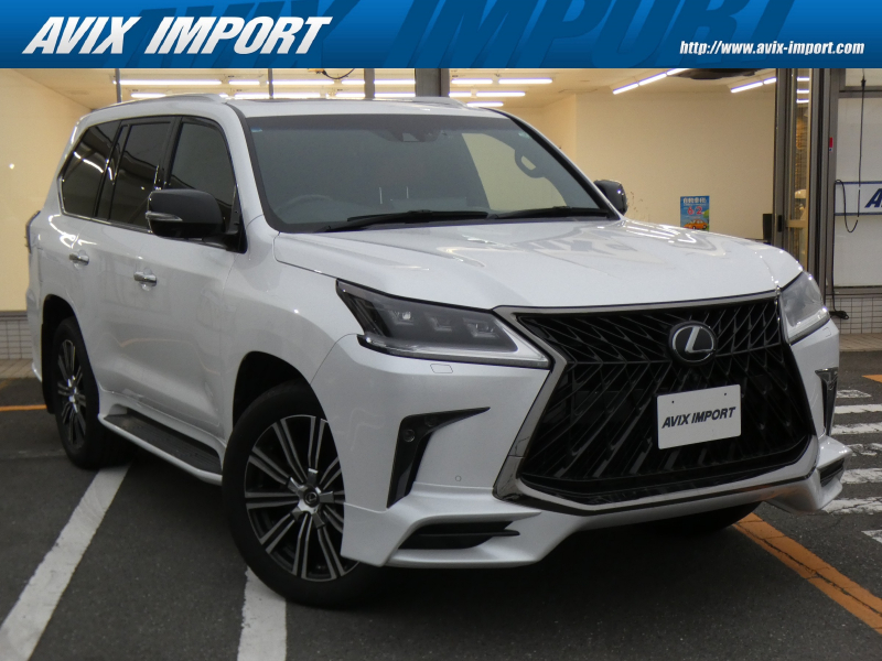 レクサス LX LX570 Black Sequence 特別仕様車 8人乗 ｾｰﾌﾃｨｼｽﾃﾑﾌﾟﾗｽ ｶﾞﾗｽSR 3眼LED 茶革 HUD 純正SDﾅﾋﾞ地ﾃﾞｼﾞ全周ｶﾒﾗ ﾘｱｴﾝﾀｰﾃｲﾒﾝﾄｼｽﾃﾑ ﾏｰｸﾚﾋﾞﾝｿﾝ TRDｸﾞﾘﾙ&ｽﾎﾟｲﾗｰ(F&R) 専用21AW 禁煙車