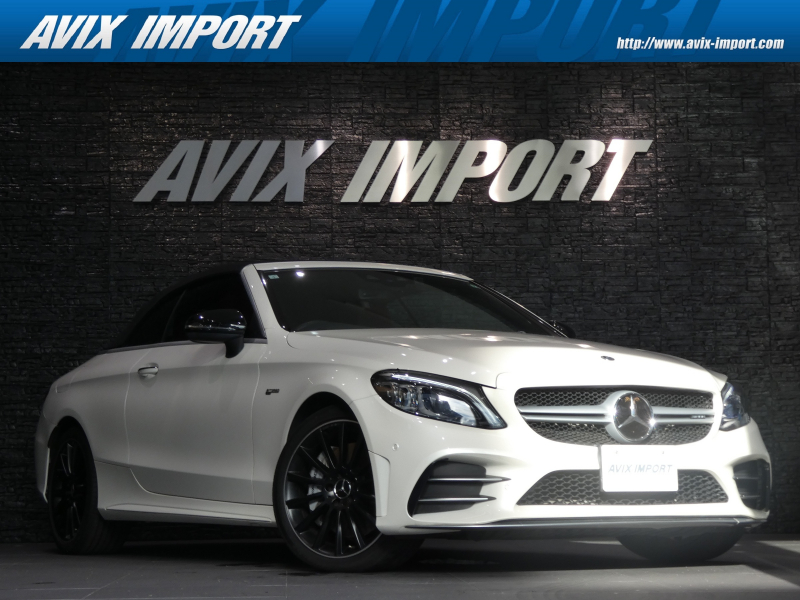 AMG Cクラス C43  後期型 4MATIC ｶﾌﾞﾘｵﾚ/ ﾚｯﾄﾞ革/ﾌﾞﾗｯｸ幌/ ｼｰﾄﾋｰﾀｰ / ACC/ ﾚｰﾀﾞｰｾｰﾌﾃｨPKG/ ｺｯｸﾋﾟｯﾄﾃﾞｨｽﾌﾟﾚｲ/HUD / Burmester/ 純正ﾅﾋﾞ/ TV// 純正19AW/正規D車