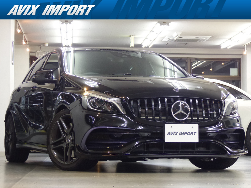 AMG Aクラス A45 4ﾏﾁｯｸ 後期最終型 AMGｱﾄﾞﾊﾞﾝｽ&ﾍﾞｰｼｯｸP ﾚｰﾀﾞｰS 黒革 HDDﾅﾋﾞ地ﾃﾞｼﾞBｶﾒﾗ Bluetooth harman/kardon 前席Sﾋｰﾀｰ LEDﾗｲﾄ Pｱｼｽﾄ ﾊｲﾋﾞｰﾑｱｼｽﾄ ACC ﾚｰﾝｷｰﾌﾟ 分割可倒式ｼｰﾄ 前席ﾒﾓﾘｰ付Pｼｰﾄ ECOｽﾄｯﾌﾟ A45専用ｴｱﾛ AMG製18AW 禁煙