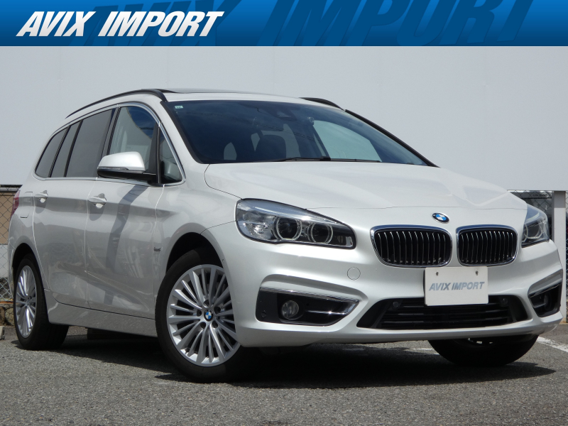 BMW 2シリーズ 218d ｸﾞﾗﾝﾂｱﾗｰ ﾗｸﾞｼﾞｭｱﾘｰ ｾﾚｸﾄPKG ﾊﾟﾉﾗﾏSR 黒革 7人乗り LED ｸﾙｺﾝ 純正HDDﾅﾋﾞBｶﾒﾗ 17AW 禁煙 下取車 正規D車