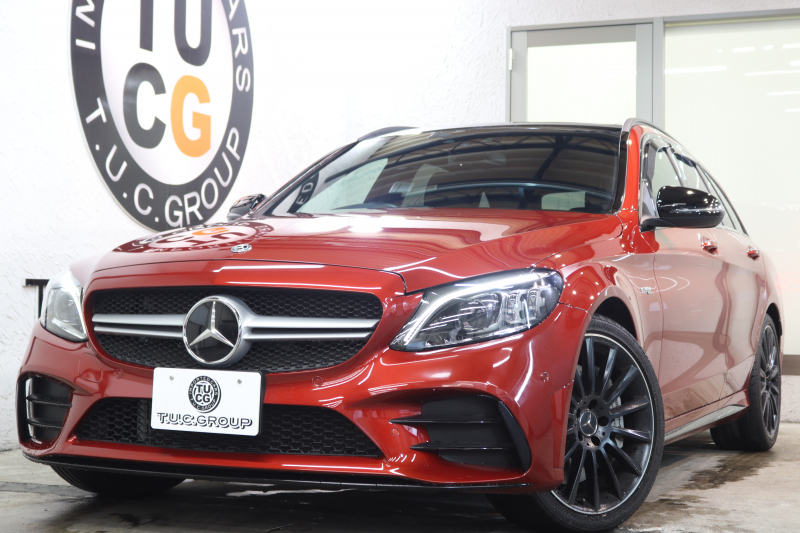 AMG Cクラス C43 4MATIC ｽﾃｰｼｮﾝﾜｺﾞﾝ ﾚｰﾀﾞｰｾｰﾌﾃｨPKG　後期 ｷｰﾚｽｺﾞｰ 黒本革 ﾊﾟﾉﾗﾏSR ﾍｯﾄﾞｱｯﾌﾟD HDDﾅﾋﾞTV ｽﾏﾎ連携 ﾌﾞﾙﾒｽﾀｰ ﾊﾞｯｸｶﾒﾗ PTS LEDﾗｲﾄ 自動Rｹﾞｰﾄ ﾊﾝｽﾞﾌﾘｰA AMG専用装備&ﾁｭｰﾆﾝｸﾞ 9AT　2年保証