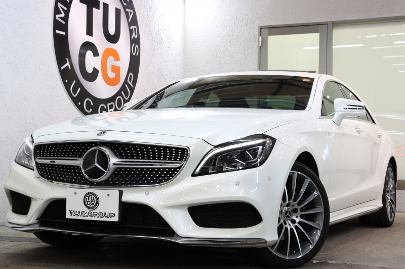 メルセデスベンツ CLS CLS220d AMGﾗｲﾝ ﾚｰﾀﾞｰｾｰﾌﾃｨPKG　後期 ｷｰﾚｽｺﾞｰ 黒本革 全席ﾋｰﾀｰ ｻﾝﾙｰﾌ HDDﾅﾋﾞTV ｽﾏﾎ連携 360ｶﾒﾗ PTS LEDﾗｲﾄ 自動ﾄﾗﾝｸ AMGｴｱﾛ&19AW ｴｱｻｽ 7AT　2年保証