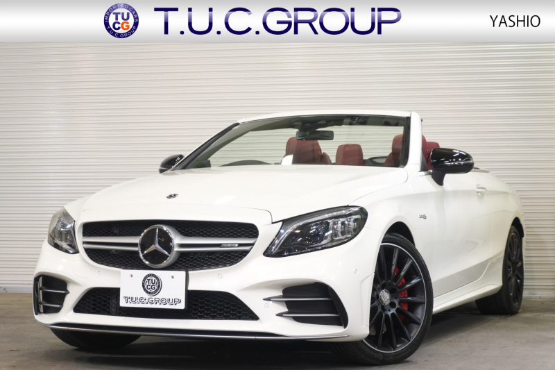AMG Cクラス C43 4MATIC ｶﾌﾞﾘｵﾚ ﾚｰﾀﾞｰSP　後期 1ｵｰﾅｰ 青帆 赤革 ｼｰﾄﾋｰﾀｰ ｴｱｽｶｰﾌ 純正ﾅﾋﾞ ﾌﾙｾｸﾞTV Carplay Burmester HUD ﾏﾙﾁﾋﾞｰﾑLED  ﾏﾙﾁｶﾗｰｱﾝﾋﾞｴﾝﾄﾗｲﾄ AMGｴｱﾛ&19ｲﾝﾁAW　2年保証