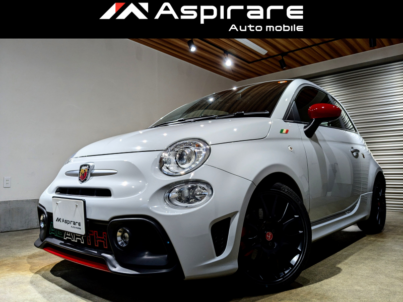 アバルト 595 F595　MT　レコードモンツァマフラー　ディスプレイオーディオ　CarPlay対応　OP17インチアロイブラックホイール　レッドキャリパー　レッドサイドミラー　ETC