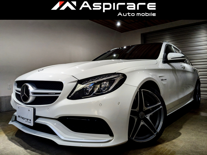 AMG Cクラス C63ステーションワゴン　パノラマサンルーフ　ホワイト×ブラックレザーシート　Burmesterサウンド　シートヒーター　レーダーセーフティー　ナビTV　リアカメラ　パヒュームアトマイザー
