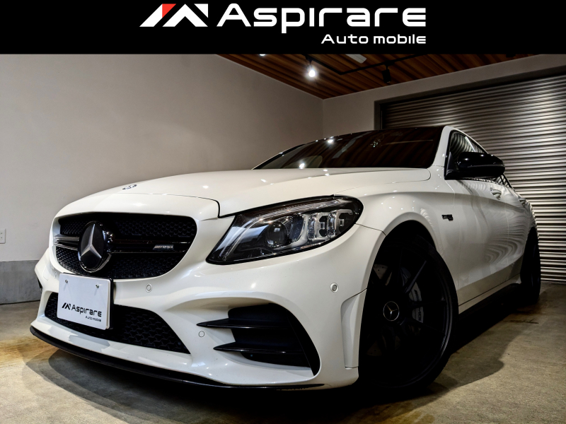 AMG Cクラス C43 4マチック　レザーエクスクルーシブパッケージ　パノラマサンルーフ　レッドレザーシート　CarPlay対応　TWS19インチ鍛造アルミホイール　KW車高調整式スプリング　ECU/CPC/TCUチューニング　Weisttecインテークシステム　HKSプラグ