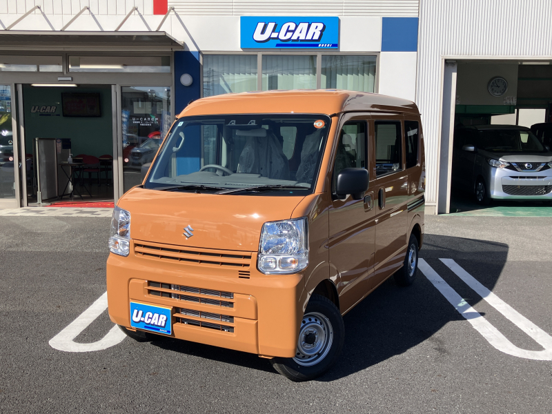 スズキ エブリィ PAリミテッド　届出済未使用車・エアコン・パワーウィンドウ・ラジオ・オートライト・衝突軽減ブレーキ・パーキングセンサー・キーレス・アイドリングストップ