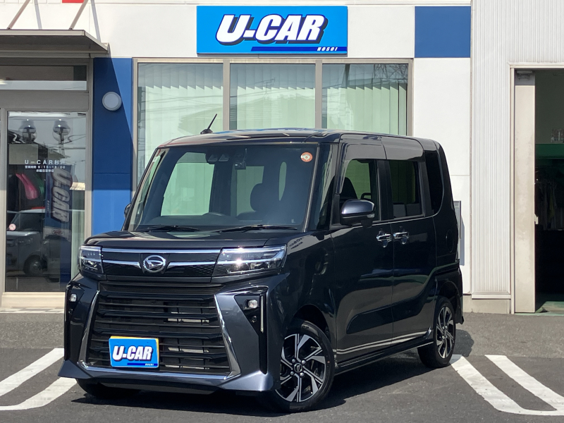 ダイハツ タントカスタム X　エコアイドル非装着車　4WD　Dオーディオ・バックカメラ・両側パワスラ・前後ドラレコ・シートヒーター・電動パーキング・禁煙車