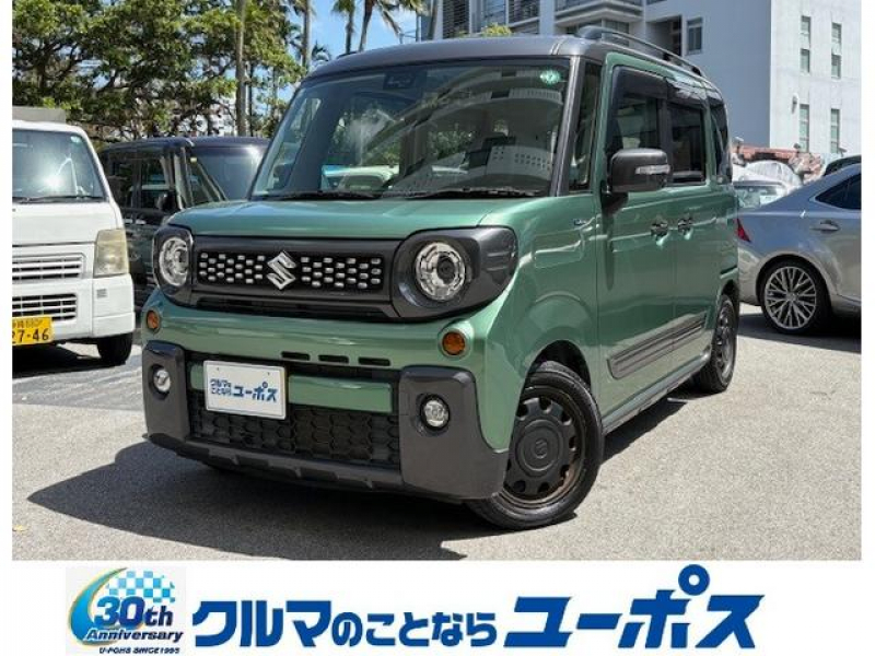 スズキ スペーシアギア ハイブリッドXZ　OP5年保証対象車　スズキセーフティサポート　純正8インチナビ（CD／DVD／Bluetooth）両側パワースライドドア　LEDライト　コーナーセンサー　リアサーキュレーター