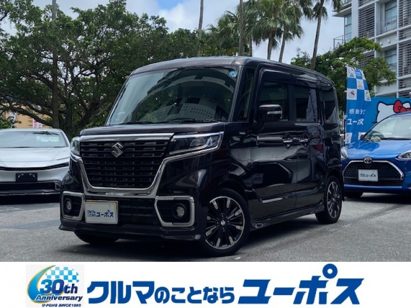 スズキ スペーシア カスタムXS　OP5年保証対象車　Stradaナビ　両側パワースライドドア　レーダーブレーキサポート　コーナーセンサー