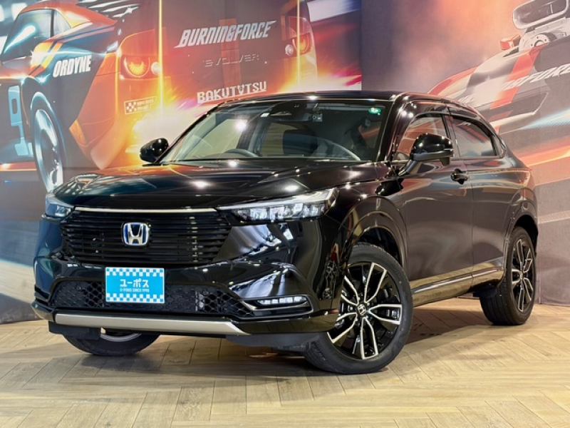 ホンダ ヴェゼル e：HEV　Z　OP10年保証対象車　純正ナビ（Bluetooth/USB/フルセグTV）ハーフレザーシート　バックカメラ　パドルシフト　電動パーキング　ブレーキホールド　ETC　BSM　シートヒーター