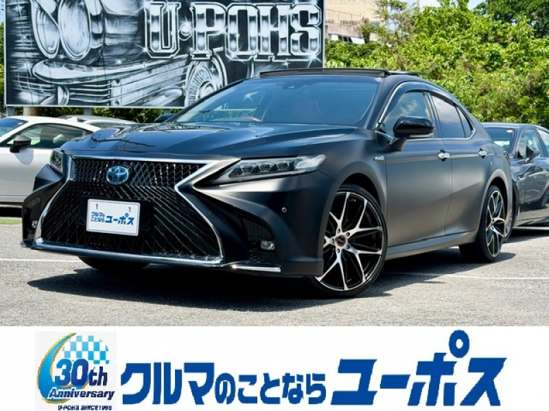 トヨタ カムリ ハイブリッドG　OP5年保証対象車　パノラマルーフ　純正9インチナビ　ロクサーニ20インチアルミ　マットブラック塗装