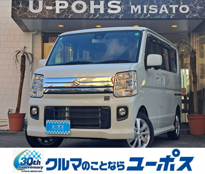 スズキ エブリィワゴン PZターボ　OP5年保証対象車　社外メモリーナビ　ドラレコ　バックカメラ　片側パワースライドドア　純正アルミ