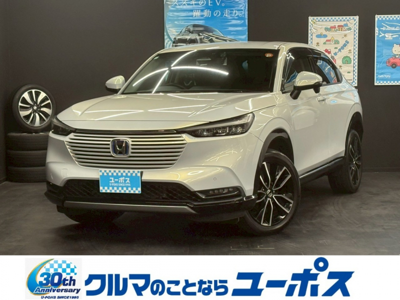 ホンダ ヴェゼル e：HEV　Z　ハンズフリーパワーバックドア　ハーフレザーシート　クリアランスソナー　クルーズコントロール　シートヒーター　ステアリングヒーター　ブラインドスポットモニター　ETC　　ドライブレコーダー　純正ナビ