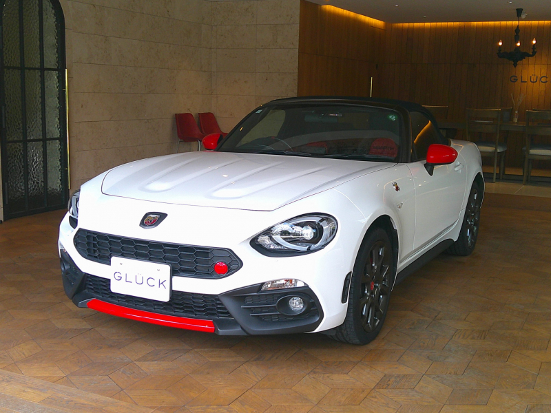 アバルト 124スパイダー 1.4ターボ　6速AT　レコードモンツァマフラー 　LEDヘッドライト　ナビ搭載　　ETC　ドラレコ　レザーシート