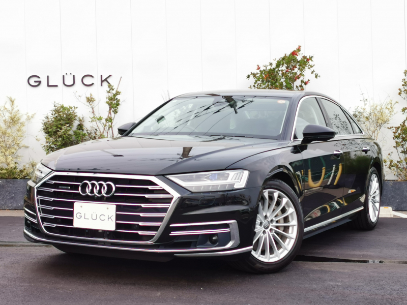 アウディ A8 A8 55TFSIクワトロ 4WD  1オーナー　コンフォートPKG レーザーライトPkg Bang&Olufsen  パルコナレザーシート シートクーラー ACC ブラインドスポット マトリクスLED アシスタンスPkg バーチャルコックピット フルセグ 360°カメラ