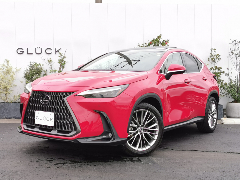 レクサス NX 350h バージョンL　1オーナー パノラマサンルーフ デジタルミラー 茶革 360°カメラ 3眼LED ACC PKSB LCA リモートエアコン ルーフレール メモリー付レザーシート 前後シートヒーター シートクーラー BSM LTA 電動テールゲート 14インチディスプレイ カラーHUD