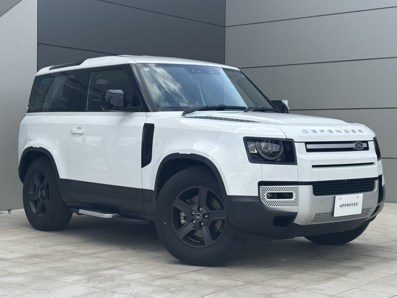 ランドローバー ディフェンダー 90 2.0L P300 4WD 1オーナー 禁煙車 電子制御エアサスペンション Meridianサウンドシステム  フロントシートヒーター 18インチスタイル5094アルミホイール プレミアムLEDヘッドライト(シグネチャーデイライト付) フィックスドサイドステップ