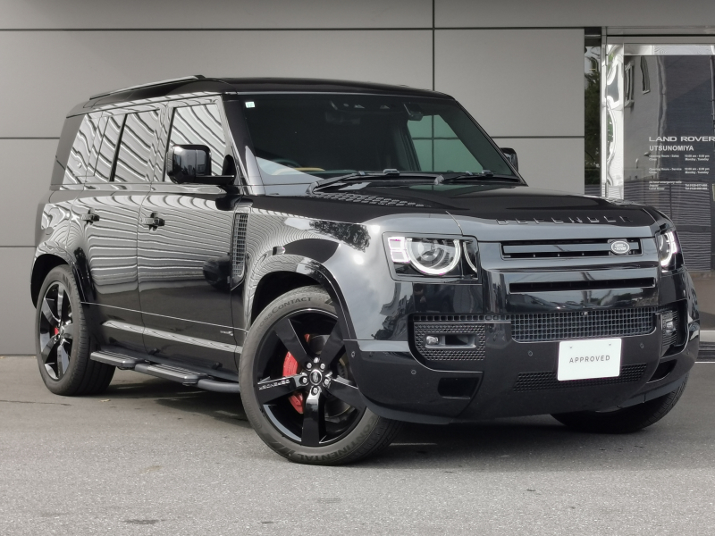 ランドローバー ディフェンダー 110 X 3.0L D300 ディーゼルターボ 4WD　茶革 エアサス スライディングルーフ 22インチAW ヒーター&クーラー付きフロントシート リアシートヒーター デジタルインナーミラー 液晶メーター ヘッドアップディスプレイ メリディアン 電動ステアリングコラム