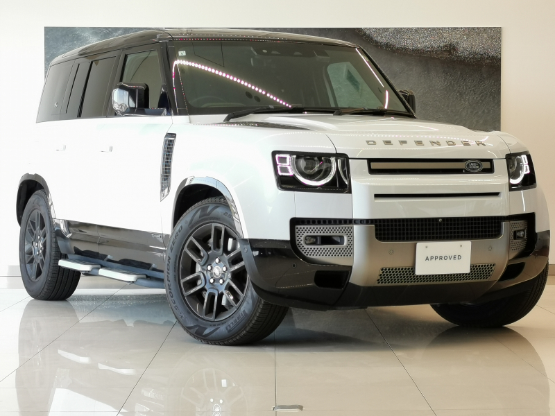 ランドローバー ディフェンダー 110X DYNAMIC SE D300  1オーナー 電動フロントシート(ヒータークーラー) 黒コントラストルーフ コールドクライメートパック(寒冷地仕様) ユーロンホワイトグロスフィニッシュ ブラックシグネチャーグラフィック 禁煙車 電子制御エアサスペンション デジタルインナーミラー LEDヘッドライト