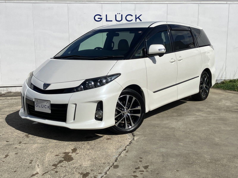 トヨタ エスティマ 2.4アエラス　7名　1オーナー/アルパイン後席モニター/イクリプス9インチナビ/両側電動スライドドア/TVキャンセラー/純正18AW/バックカメラ/ETC/クルーズコントロール/