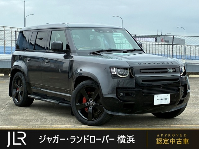 ランドローバー ディフェンダー 110 X 3.0L D350 4WD 1オーナー エアサスペンション 22インチスタイル5098グロスブラックホイール フロンシートヒーター＆クーラー リヤシートヒーター フロントセンターコンソール急速クーラーボックス ステアリングホイールヒーター ボディ同色スぺホイールカバー MERIDIANサラウンドサウンドシステム