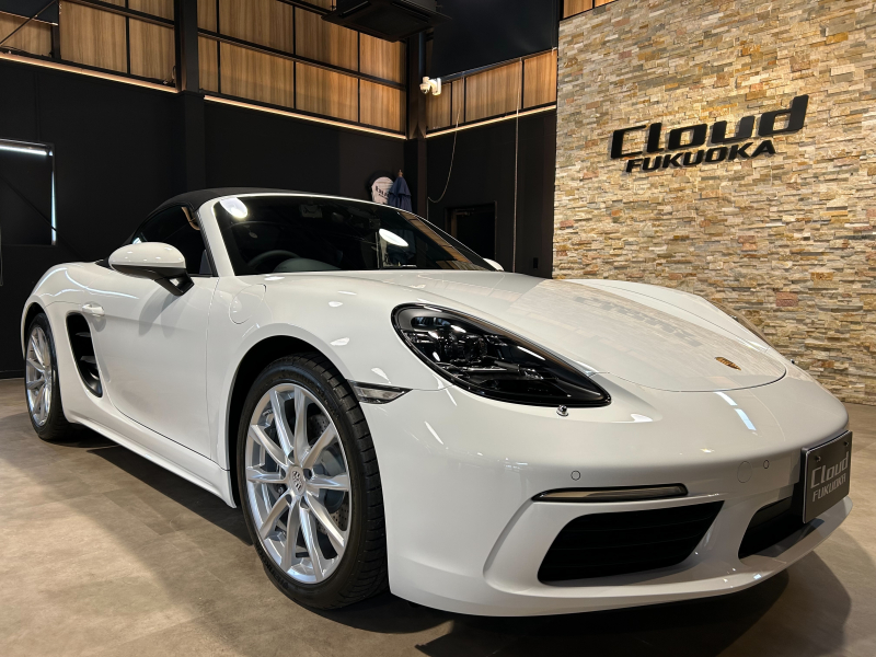 ポルシェ 718 ボクスター PDK 新車ワンオーナー 走行85km スポクロ 19インチBoxster S ホイール スポーツテールパイプ レザーパッケージ(ブラック) BOSE パワーステアリングプラス