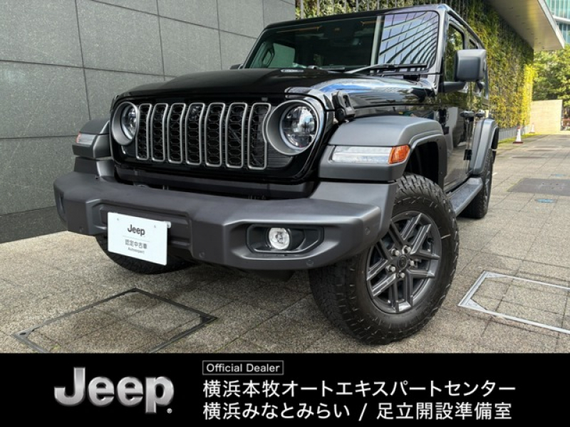 ジープ ラングラー アンリミテッド スポーツ 4WD　ACC　Apple　CarPlay　コーナーセンサー　リアビューカメラ　ナビ　サイドカメラ　ETC 登録済未使用車　スマートキー　アイドリングストップ　フロントカメラ　アルミホイール　認定中古車