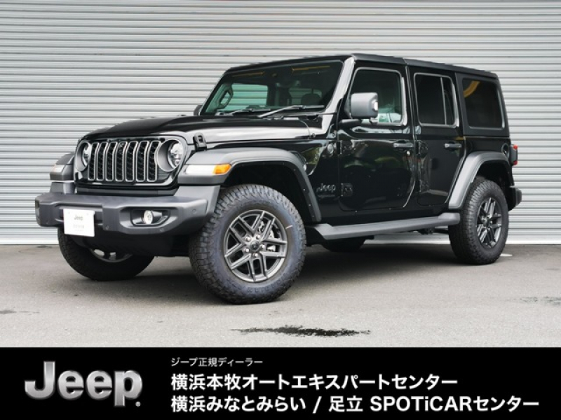 ジープ ラングラー アンリミテッド スポーツ 4WD　ACC　Apple　CarPlay　コーナーセンサー　リアビューカメラ　ナビ　サイドカメラ　ETC 登録済未使用車　スマートキー　アイドリングストップ　フロントカメラ　アルミホイール　認定中古車