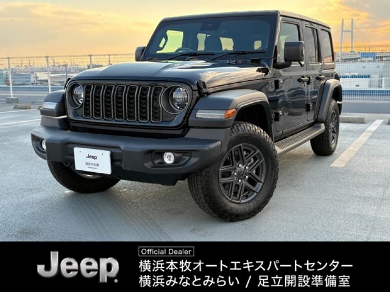 ジープ ラングラー アンリミテッド スポーツ 認定中古車　登録済未使用車　AppleCarPlay　サイドステップ　アダプティブクルーズコントロール　ブラインドスポットモニター　LEDヘッドライト　フォグランプ　バックカメラ　フロントカメラ　ETC車載器