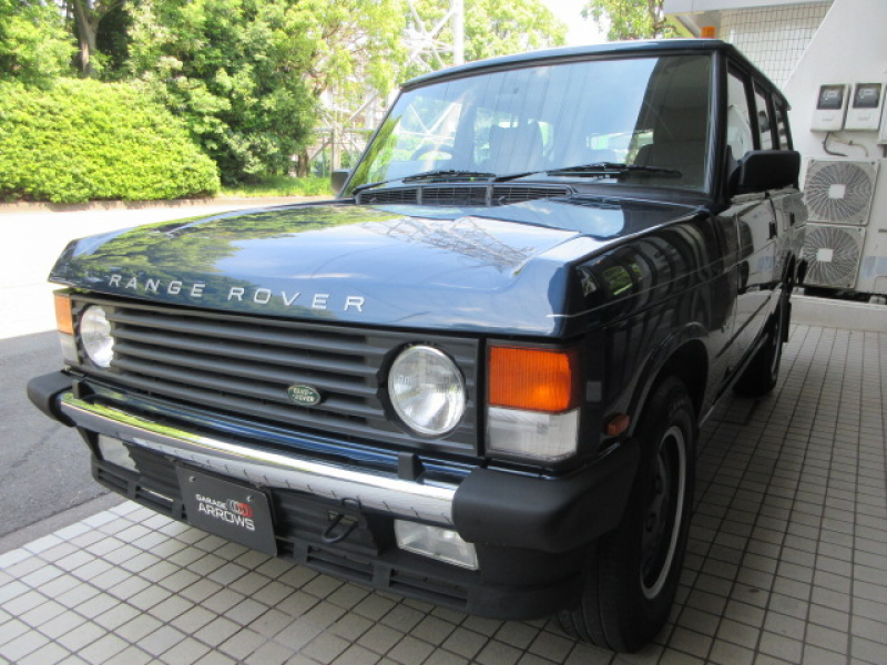 ランドローバー レンジローバー 4.0クラシック 本革 SR 純正同色AW SWB コイルサス クラシックインテリア 本革シート張替 ウッドパネル突板張替 リアアッパーゲートアルミ枠新品交換 天張張替 アイアンバンパー 正規ディーラー車 右ハンドル 整備明細多数