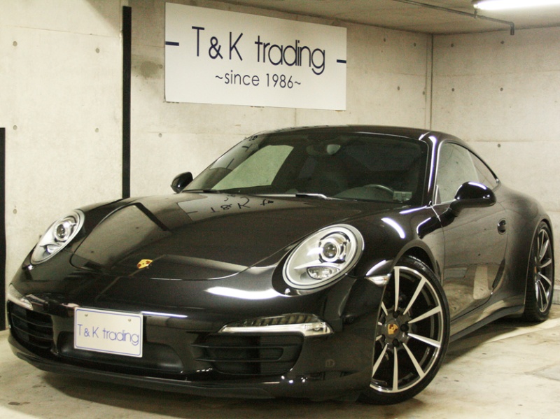 ポルシェ 911(Type991) カレラ4 PDK D車 希少左H SPクロノPKG SPエグゾースト ブラックレザー ワイドボディ（カレラ＋40mm）禁煙 室内保管車