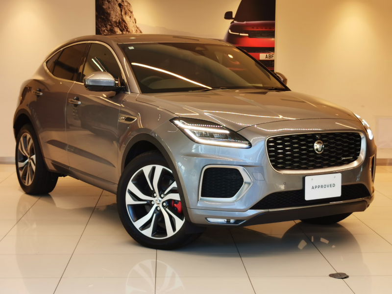 ジャガー E-PACE RダイナミックHSE 2.0L D200 AWD 1オーナー ボルドー革シート サンルーフ フロントシートヒーター＆クーラー、リアシートヒーター MERIDIANサウンド インタラクティブドライバーディスプレイ ステアリングヒーター ワイヤレスデバイスチャージング