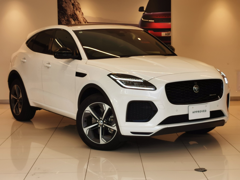 ジャガー E-PACE RダイナミックSE 2.0L D200 AWD 1オーナー 黒革シート サンルーフ 全席シートヒーター MERIDIANサウンド ブラックエクステリアパック 19インチアルミホイール インタラクティブドライバーディスプレイ ワイヤレスデバイスチャージング
