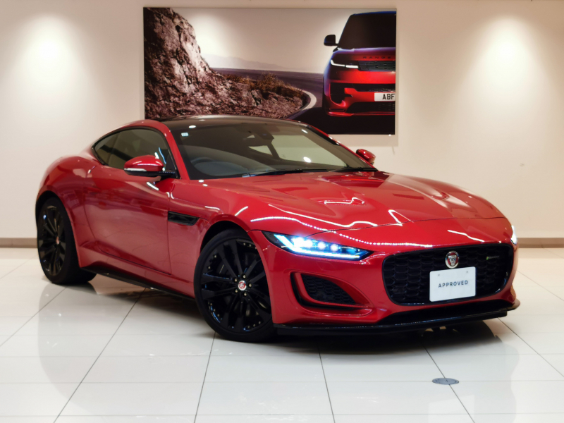 ジャガー Fタイプ RダイナミックBLACK 5.0L V8S/C P450 AWD 黒革シート サンルーフ シートヒーター＆クーラー MERIDIANサウンド ブラックエクステリアパック インタラクティブドライバーディスプレイ 20インチアルミホイール ステアリングヒーター 電動調整ステアリングコラム