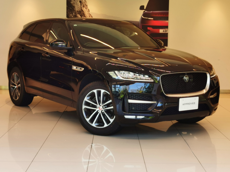 ジャガー F-PACE Rスポーツ 2.0L ディーゼル AWD 黒ハーフレザーシート フロントシートヒーター MERIDIANサウンド 19インチアルミホイール LEDヘッドライト ACC インタラクティブドライバーディスプレイ メモリーシート ステアリングヒーター