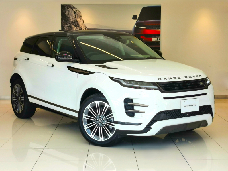 ランドローバー レンジローバー EVOQUE ダイナミックHSE 2.0L P250 AWD 1オーナー 白黒革シート サンルーフ フロントシートヒーター＆クーラー、リアシートヒーター MERIDIANサウンド ステアリングヒーター 20インチアルミホイール ワイヤレスデバイスチャージング インタラクティブドライバーディスプレイ